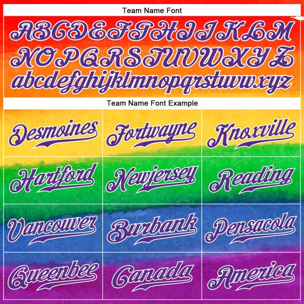 Custom Rainbow For Pride Month Love Is Love LGBT Authentic Baseball Jersey - Image 4