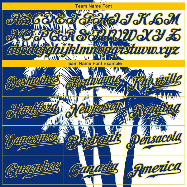 Custom 3D Pattern Design Hawaii Coconut Trees Authentic Baseball Jersey - Image 4