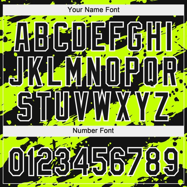 Custom Neon Green Black-White 3D Pattern Design Authentic Baseball Jersey - Image 5