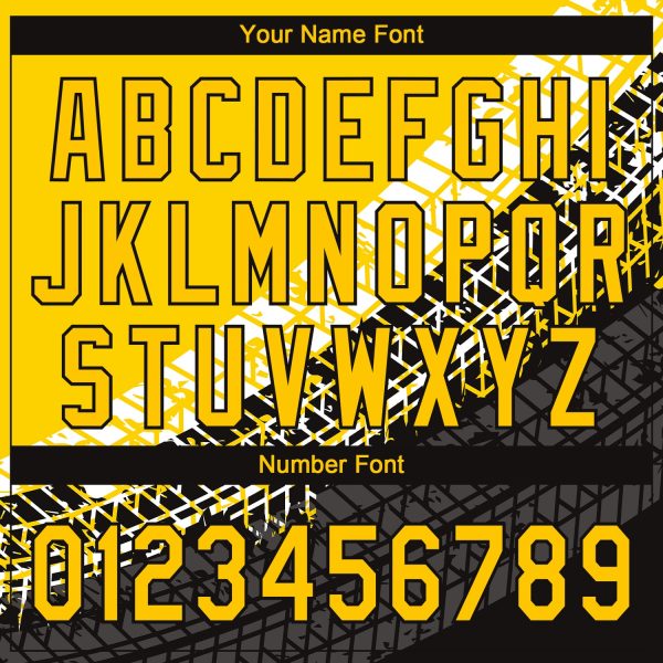 Custom Gold Gold-Black 3D Pattern Design Authentic Baseball Jersey - Image 5