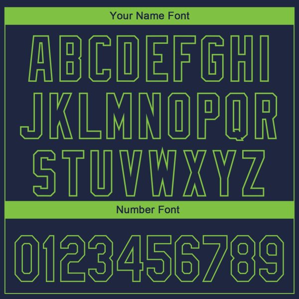 Custom Navy Neon Green 3D Seattle City Edition Fade Fashion Authentic Baseball Jersey - Image 5