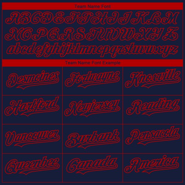 Custom Navy Red 3D Atlanta City Edition Fade Fashion Authentic Baseball Jersey - Image 4