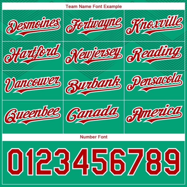 Custom Kelly Green Red-White 3D Mexico Authentic Baseball Jersey - Image 4