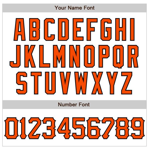 Custom White Orange-Black 3D Pattern Design Abstract Splash Authentic Baseball Jersey - Image 5