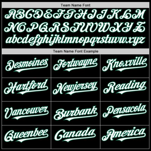 Custom Black White-Kelly Green Line Authentic Baseball Jersey - Image 4