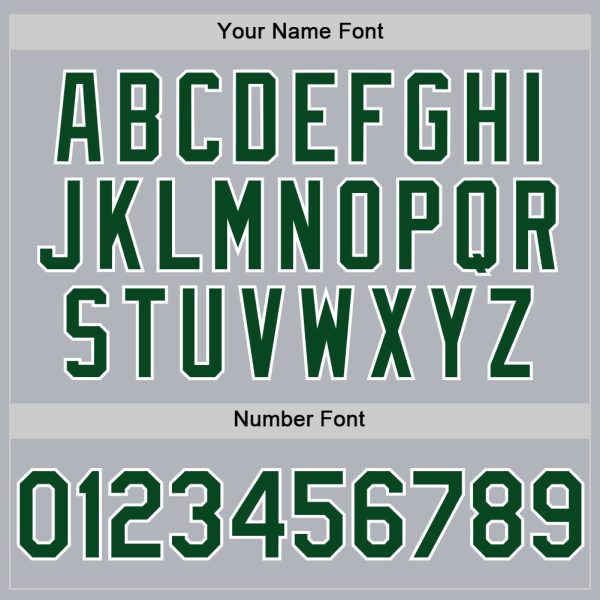 Custom Gray Green-White Line Authentic Baseball Jersey - Image 5