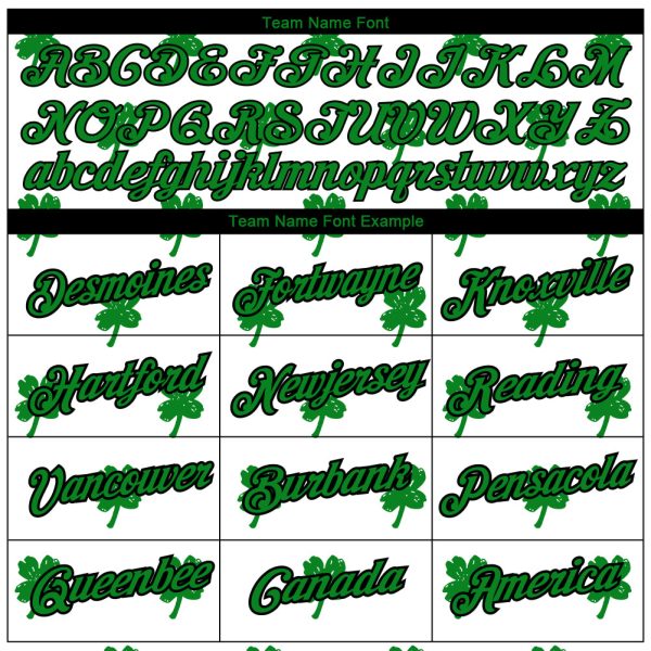 Custom White Kelly Green-Black 3D St.Patrick's Day Clovers Performance T-Shirt - Image 3