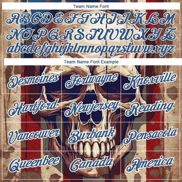 Custom Black Crimson-Blue 3D Skull With American Flag Performance T-Shirt - Image 3