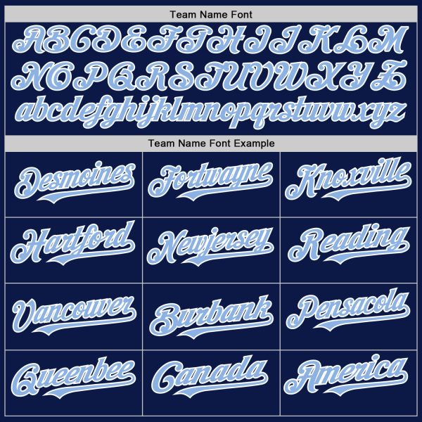 Custom Navy Light Blue-White 3D Pattern Design Gradient Style Twinkle Star Authentic Baseball Jersey - Image 4
