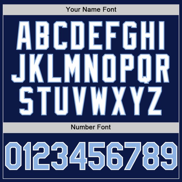 Custom Navy Light Blue-White 3D Pattern Design Gradient Style Twinkle Star Authentic Baseball Jersey - Image 5