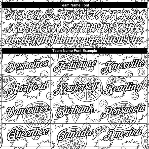 Custom White Black 3D Pattern Design Food Pizza Performance T-Shirt - Image 3