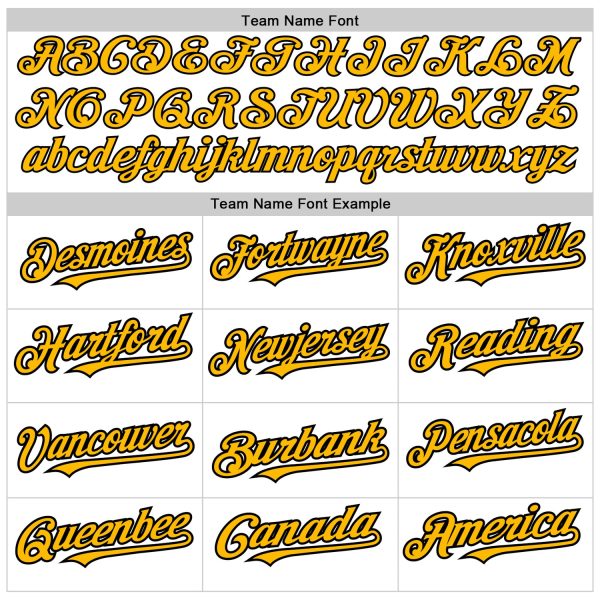 Custom White Gold-Black 3 Colors Arm Shapes Authentic Baseball Jersey - Image 5