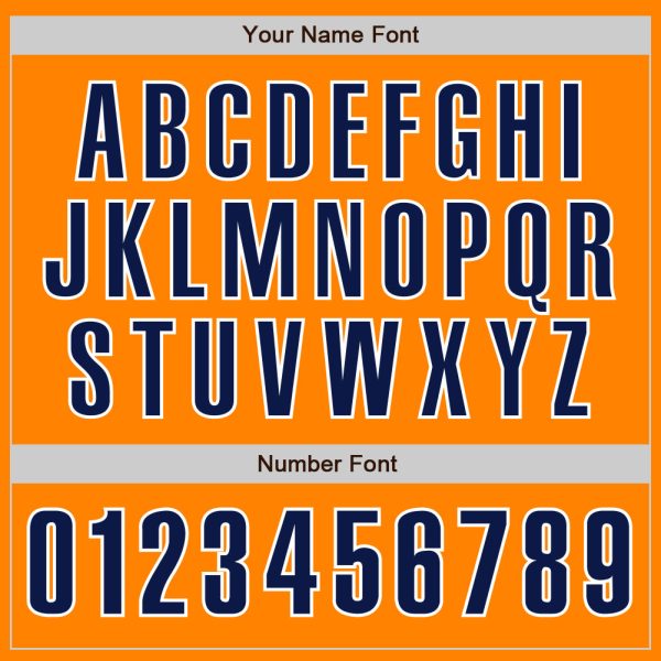 Custom Bay Orange Navy-White Authentic Baseball Jersey - Image 5
