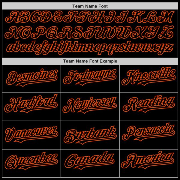 Custom Black Orange Mesh Authentic Throwback Baseball Jersey - Image 4
