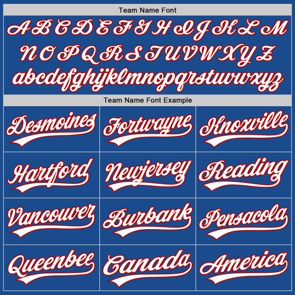 Custom Blue Red-Black Authentic Throwback Baseball Jersey - Image 4