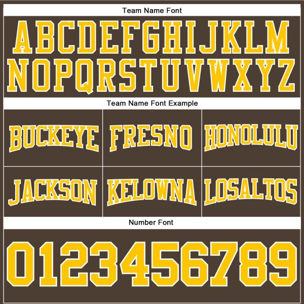 Custom Stitched Brown Gold-White Football Pullover Sweatshirt Hoodie - Image 3