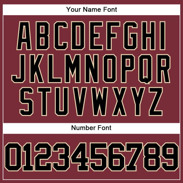 Custom Burgundy Black-City Cream Authentic Baseball Jersey - Image 5