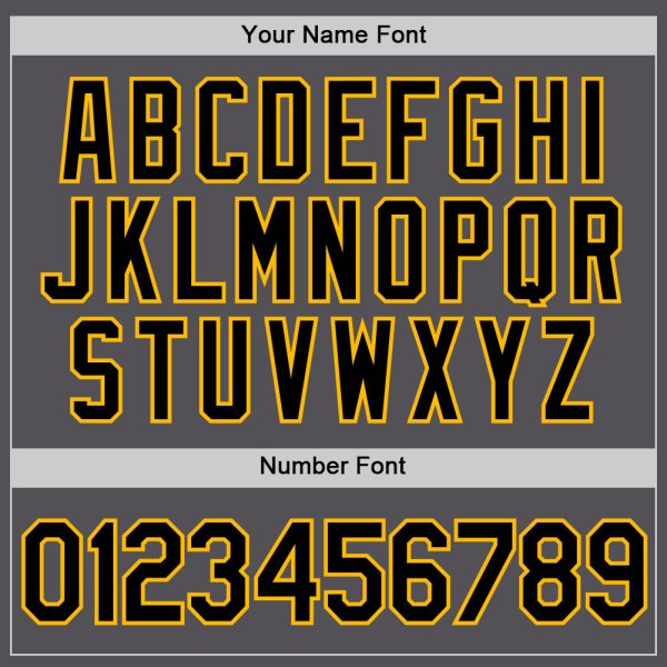 Custom Steel Gray Black-Gold Performance T-Shirt - Image 4