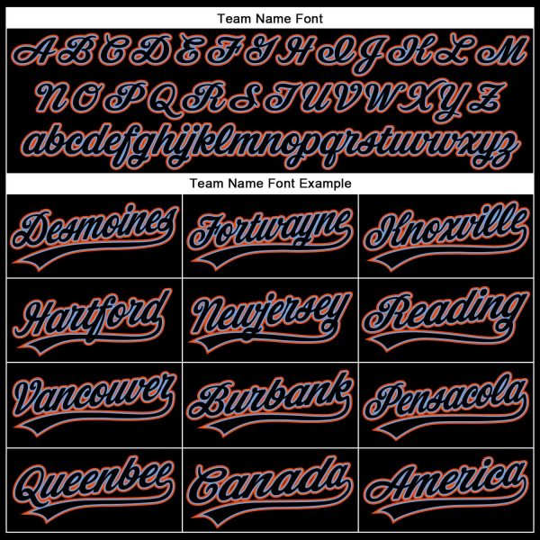 Custom Black Black Powder Blue-Orange Performance Vapor Golf Polo Shirt - Image 4