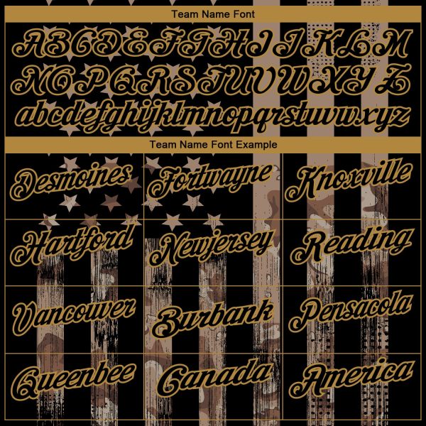 Custom Camo Black-Old Gold American Flag Performance Salute To Service Golf Polo Shirt - Image 4