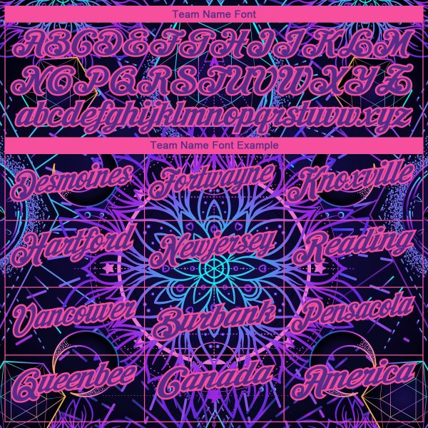 Custom Black Purple Pink 3D Pattern Design Magic Mushrooms Over Sacred Geometry Psychedelic Hallucination Performance Golf Polo Shirt - Image 4