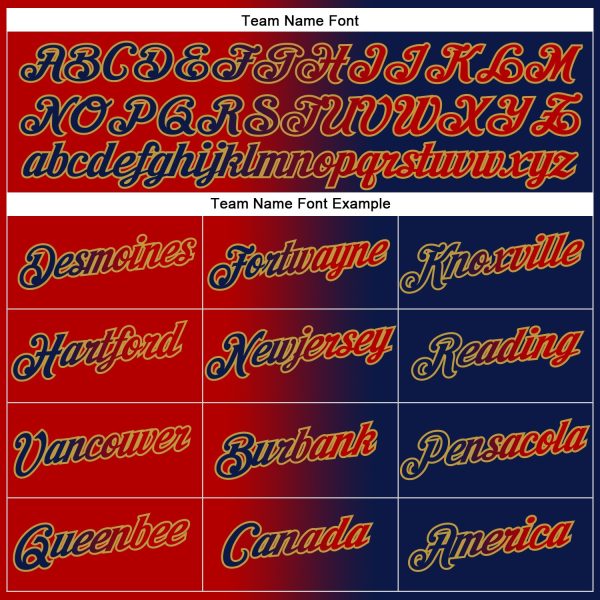 Custom Stitched Navy Red-Old Gold Gradient Fashion Sports Pullover Sweatshirt Hoodie - Image 3