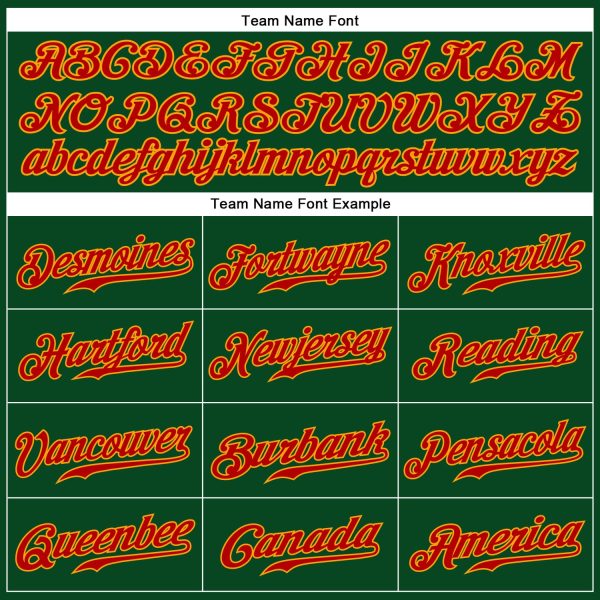 Custom Green Red-Gold Authentic Sleeveless Baseball Jersey - Image 3