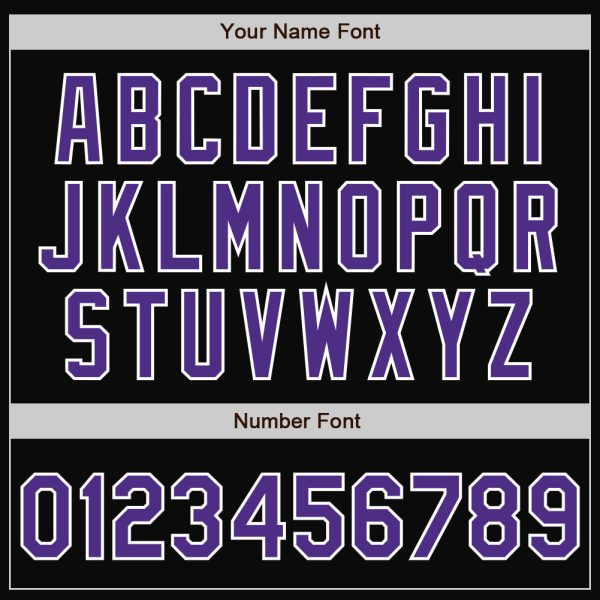 Custom Black Purple-White Bomber Full-Snap Varsity Letterman Jacket - Image 5