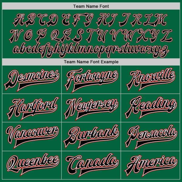 Custom Kelly Green Red-Black Bomber Full-Snap Varsity Letterman Jacket - Image 4
