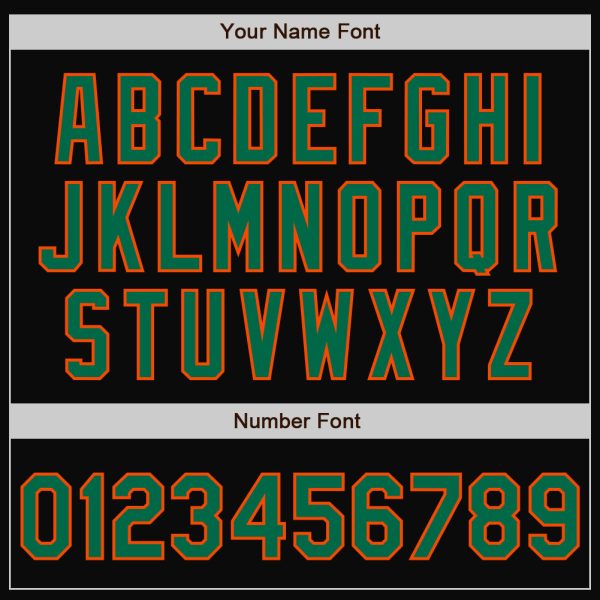 Custom Black Kelly Green-Orange Bomber Full-Snap Varsity Letterman Two Tone Jacket - Image 5