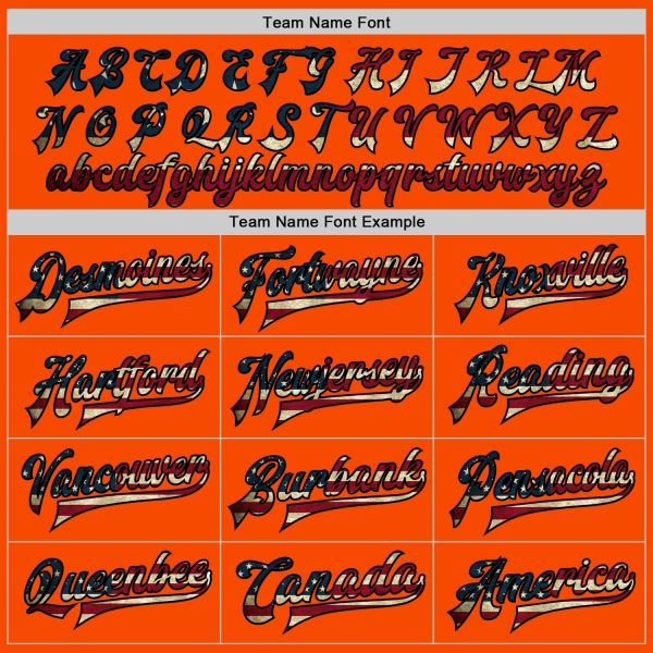 Custom Orange Vintage USA Flag Black-Cream Bomber Full-Snap Varsity Letterman Jacket - Image 4
