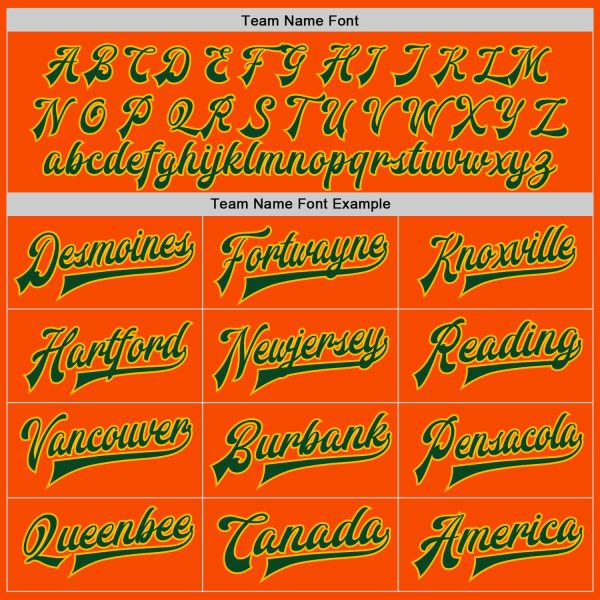 Custom Orange Green-Gold Bomber Full-Snap Varsity Letterman Jacket - Image 4