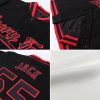 Custom White Royal Pinstripe Yellow Bomber Full-Snap Varsity Letterman Jacket - Image 2