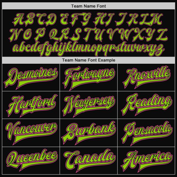Custom Black Pink-Neon Green Bomber Full-Snap Varsity Letterman Two Tone Jacket - Image 4