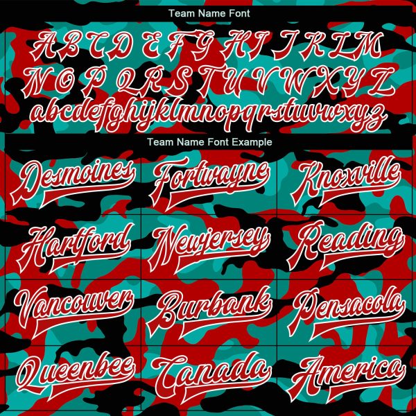 Custom Camo Red-White Fluorescent Camouflage 3D Bomber Full-Snap Varsity Letterman Salute To Service Jacket - Image 4