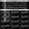 Custom Black Gray Guitar Music Festival 3D Pattern Design Bomber Full-Snap Varsity Letterman Jacket - Image 4