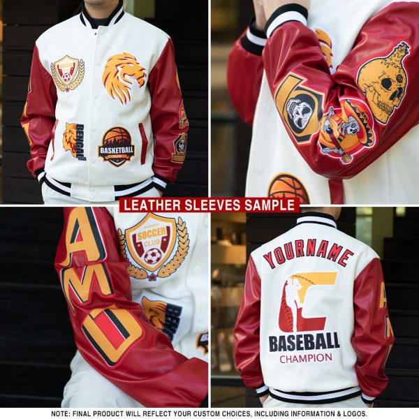 Custom Midnight Green Black-Red Check Board 3D Pattern Design Bomber Full-Snap Varsity Letterman Jacket - Image 2