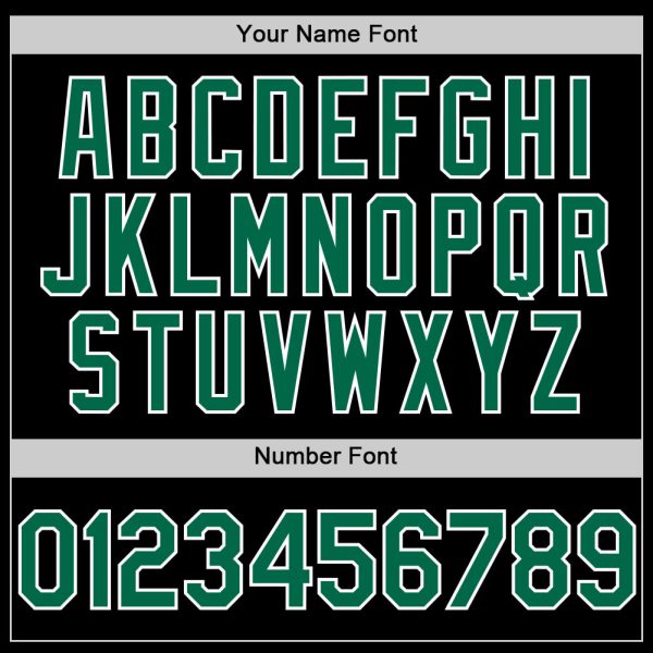 Custom Black Kelly Green-White Bomber Full-Snap Varsity Letterman Hoodie Jacket - Image 5