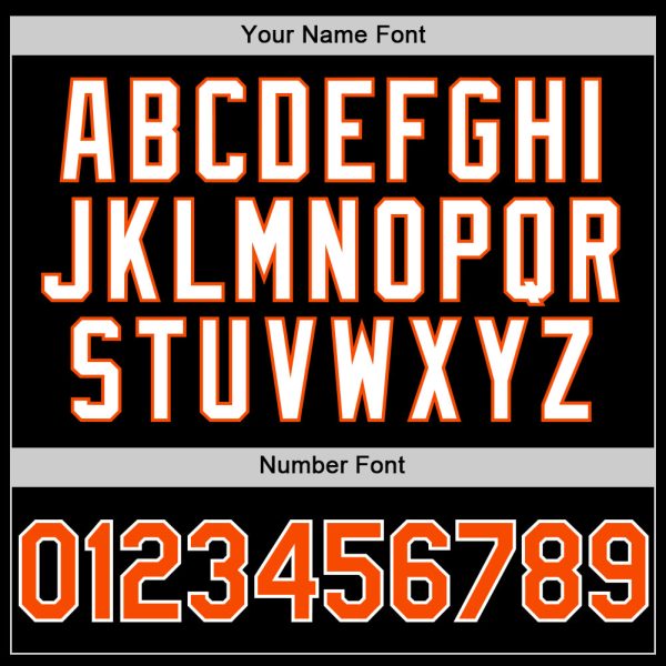 Custom Black Orange-White Bomber Full-Snap Varsity Letterman Hoodie Jacket - Image 5