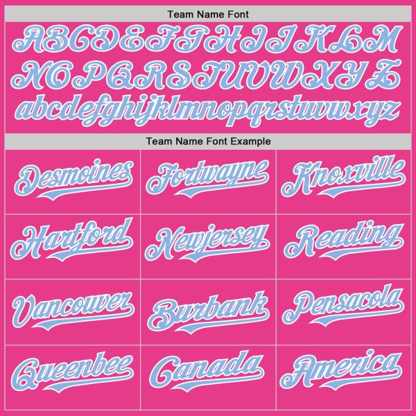 Custom Pink Light Blue-White Bomber Full-Snap Varsity Letterman Hoodie Jacket - Image 4