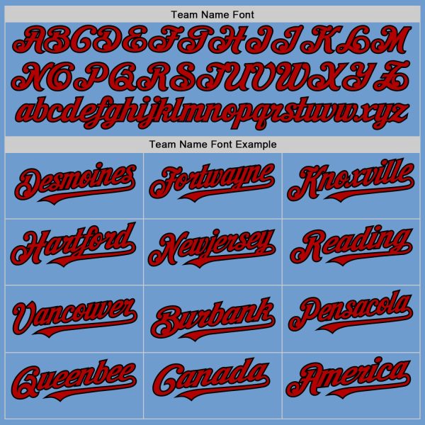Custom Light Blue Red-Black Bomber Full-Snap Varsity Letterman Hoodie Jacket - Image 4