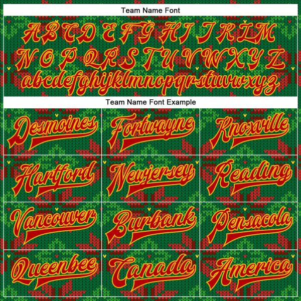 Custom Green Red-Gold Christmas 3D Bomber Full-Snap Varsity Letterman Jacket - Image 6