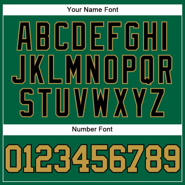 Custom Kelly Green Old Gold-Black Mesh Authentic Throwback Baseball Jersey - Image 5