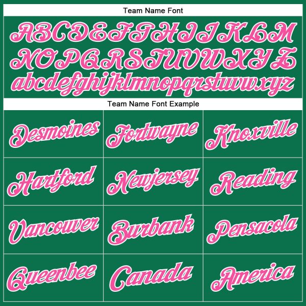 Custom Stitched Kelly Green Pink-White Sports Pullover Sweatshirt Hoodie - Image 4