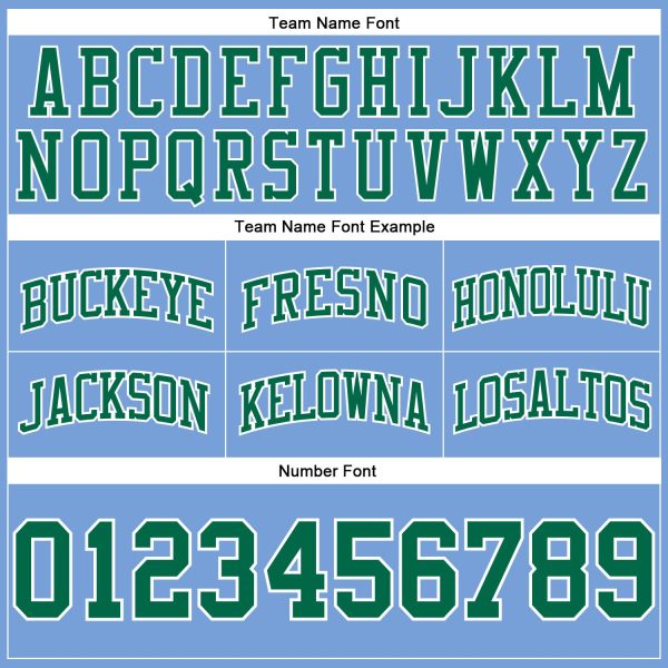 Custom Light Blue Kelly Green-White Authentic Throwback Basketball Shorts - Image 3