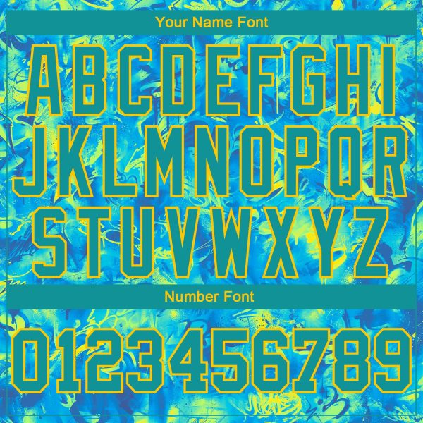 Custom Graffiti Pattern White-Light Blue Scratch 3D Long Sleeve Performance T-Shirt - Image 4