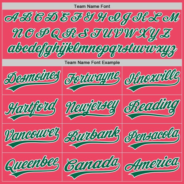 Custom Neon Pink Kelly Green-White Authentic Baseball Jersey - Image 4