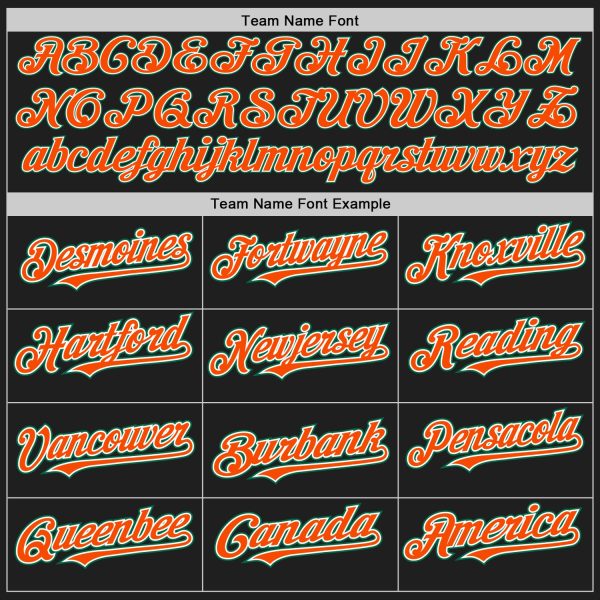 Custom Black Orange-Kelly Green Authentic Raglan Sleeves Baseball Jersey - Image 4