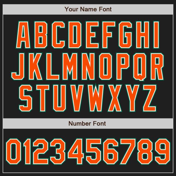 Custom Black Orange-Kelly Green Authentic Raglan Sleeves Baseball Jersey - Image 5