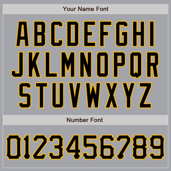 Custom Gray Black-Gold Authentic Raglan Sleeves Baseball Jersey - Image 5